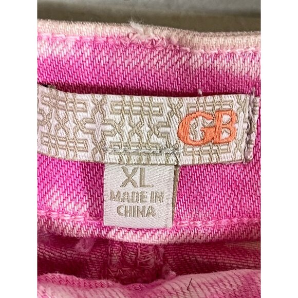 Retro Denim Jean Skirt Pink XL Western Boho Indie Folk Classic Chic Preppy 80s - Picture 7 of 10